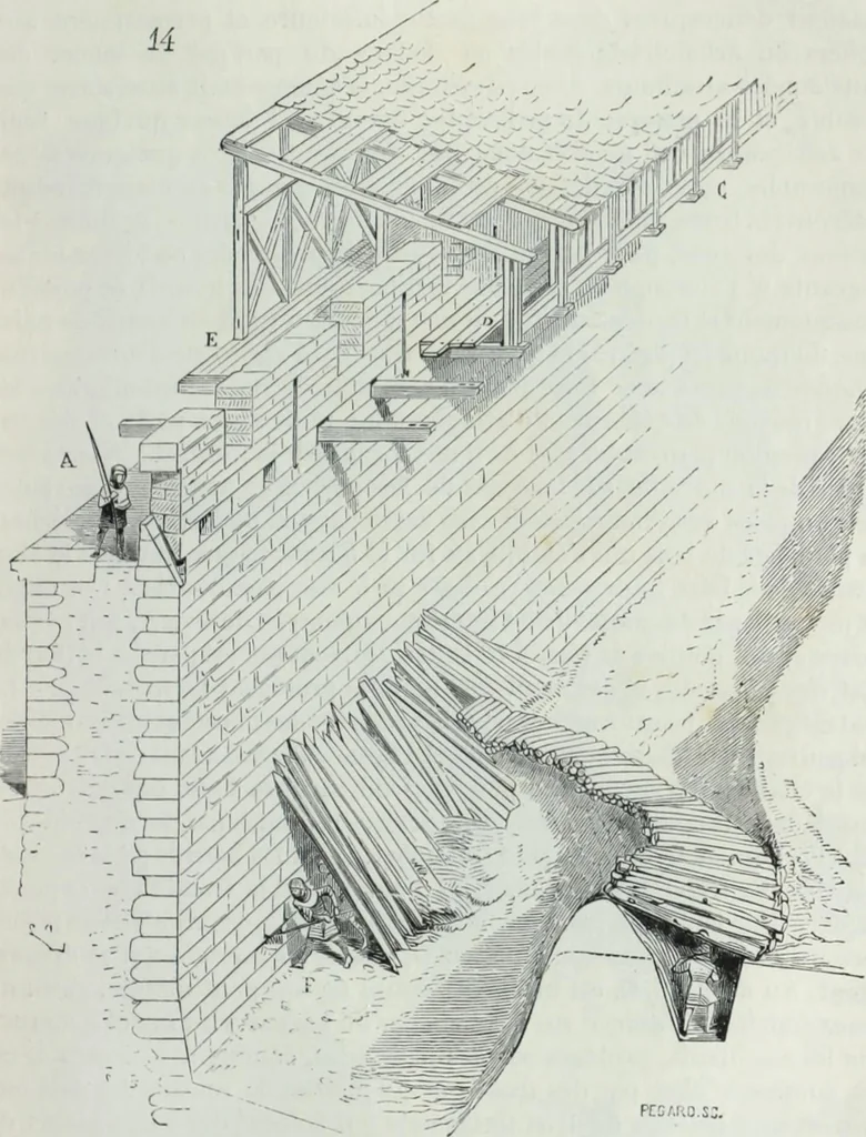 An illustration from Dictionnaire raisonné de l'architecture française du XIe au XVIe siècle, 1858, leaf 386