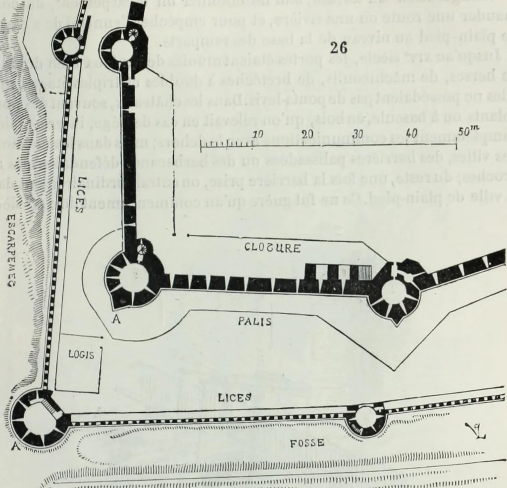 An illustration from Dictionnaire raisonné de l'architecture française du XIe au XVIe siècle, 1858, leaf 404