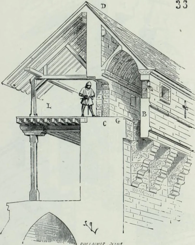 An illustration from Dictionnaire raisonné de l'architecture française du XIe au XVIe siècle, 1858, leaf 410