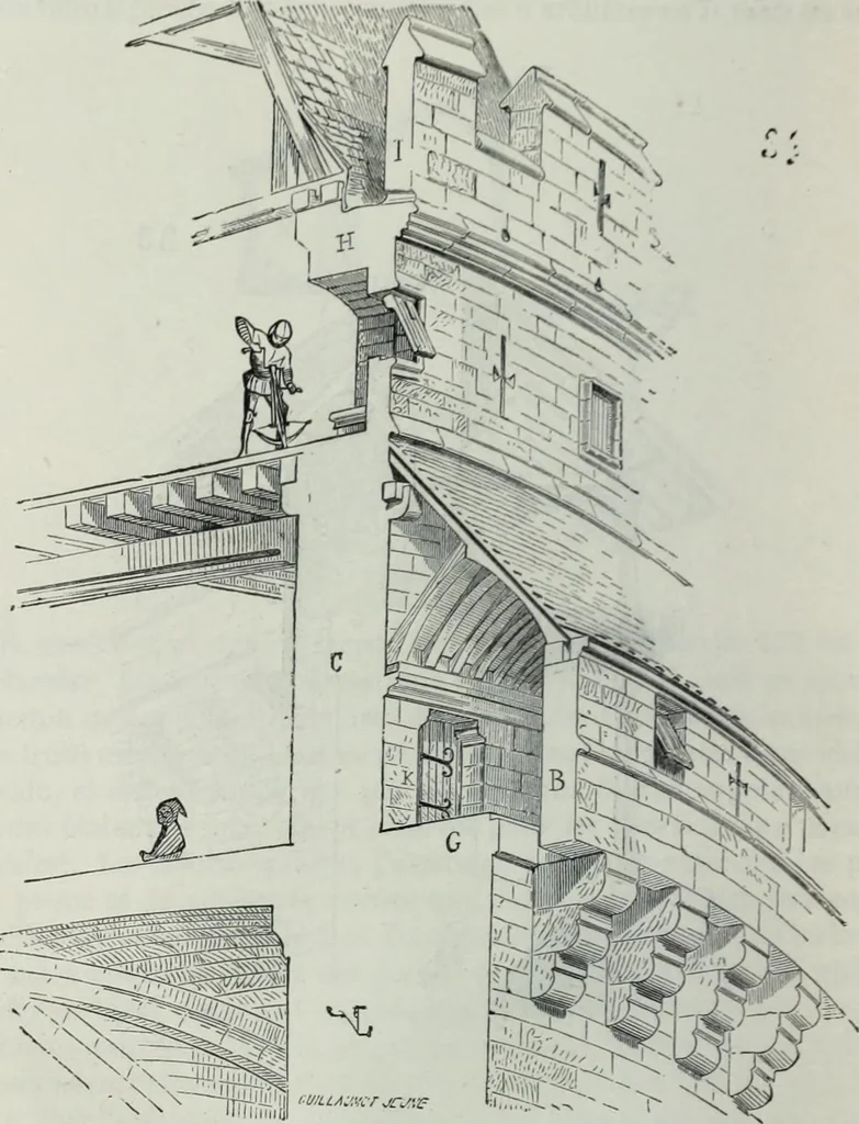 An illustration from Dictionnaire raisonné de l'architecture française du XIe au XVIe siècle, 1858, leaf 411