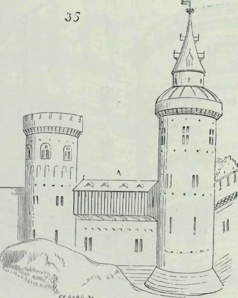 An illustration from Dictionnaire raisonné de l'architecture française du XIe au XVIe siècle, 1858, leaf 412