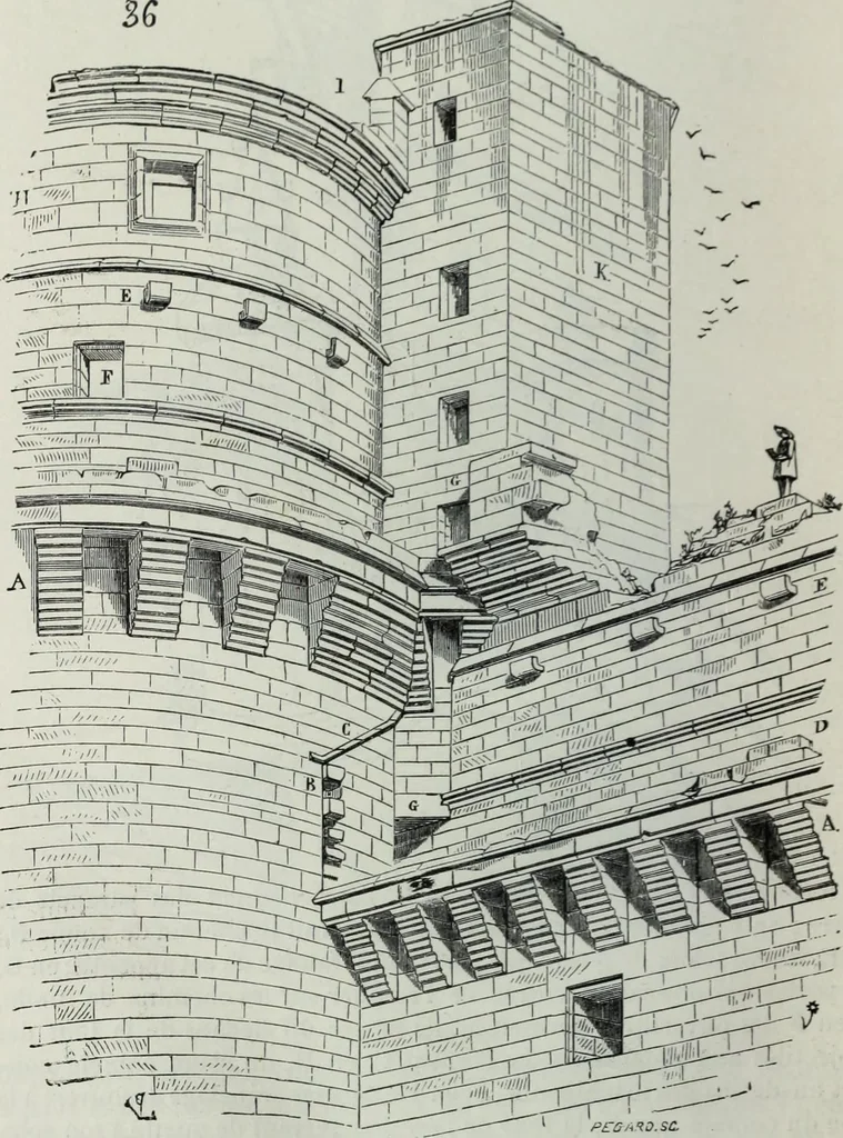 An illustration from Dictionnaire raisonné de l'architecture française du XIe au XVIe siècle, 1858, leaf 413