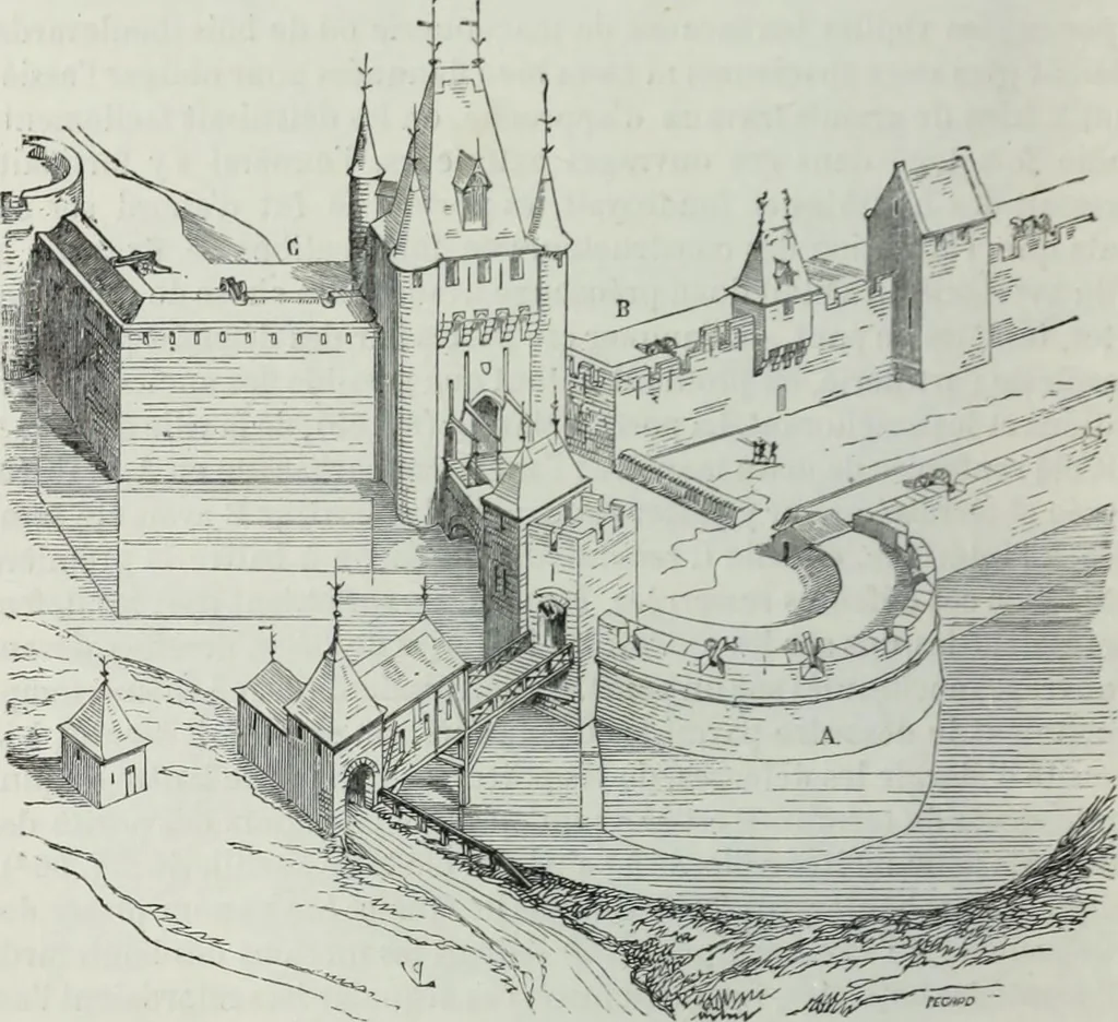 An illustration from Dictionnaire raisonné de l'architecture française du XIe au XVIe siècle, 1858, leaf 451