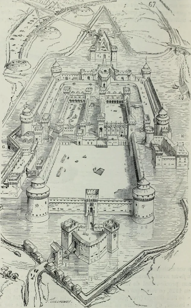 An illustration from Dictionnaire raisonné de l'architecture française du XIe au XVIe siècle, 1858, leaf 455
