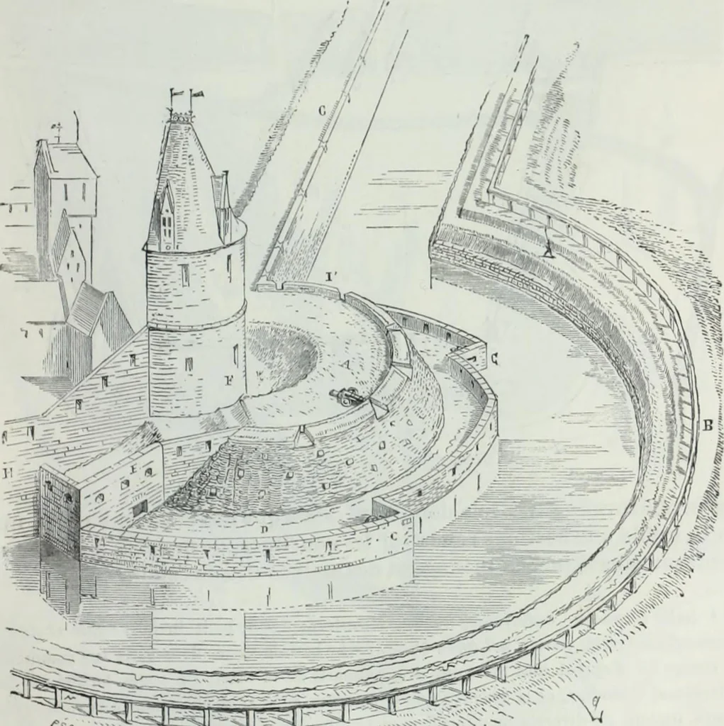 An illustration from Dictionnaire raisonné de l'architecture française du XIe au XVIe siècle, 1858, leaf 460