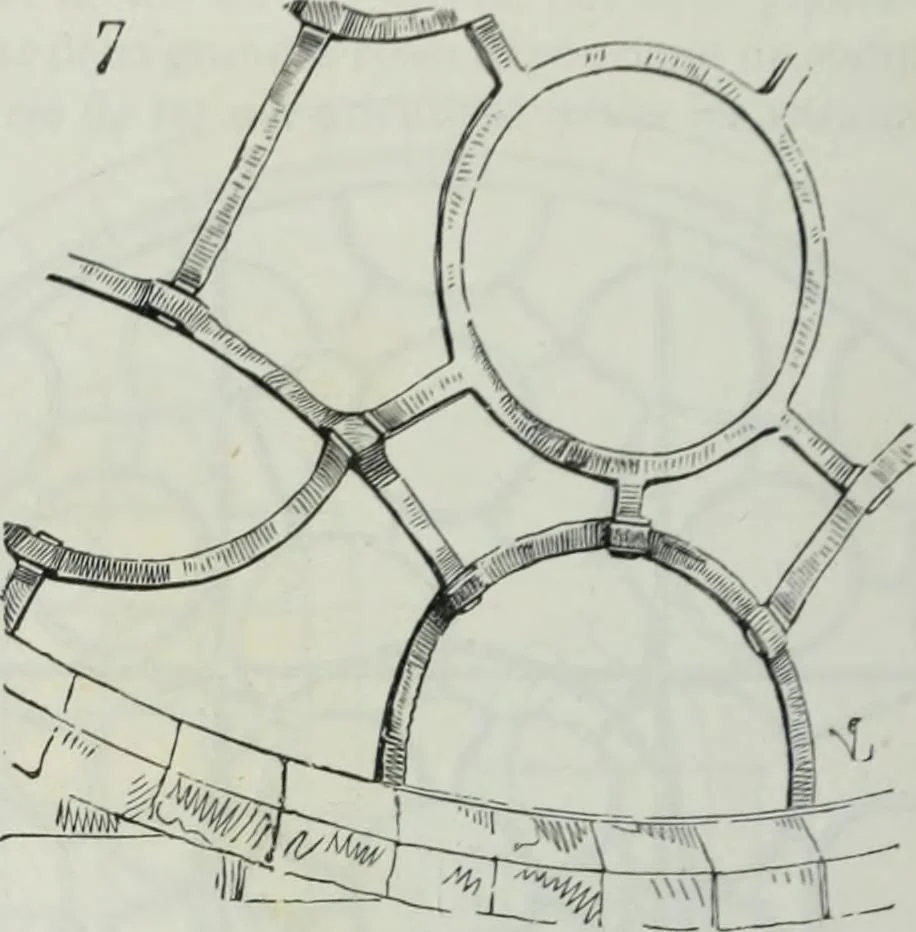 An illustration from Dictionnaire raisonné de l'architecture française du XIe au XVIe siècle, 1858, leaf 491
