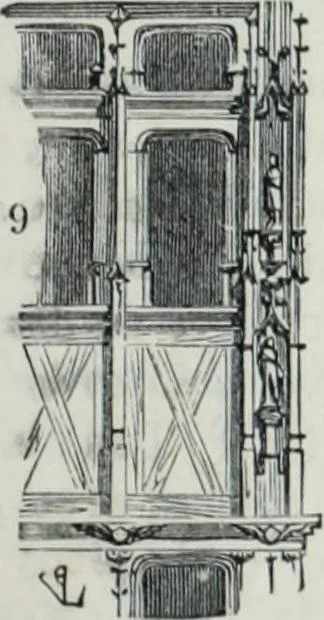 An illustration from Dictionnaire raisonné de l'architecture française du XIe au XVIe siècle, 1858, leaf 68