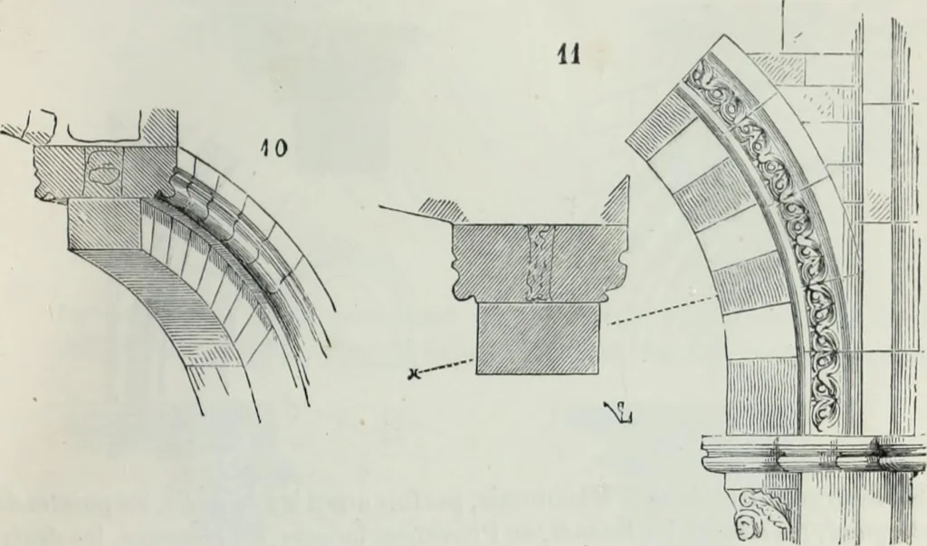 An illustration from Dictionnaire raisonné de l'architecture française du XIe au XVIe siècle, 1858, leaf 72