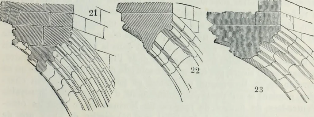 An illustration from Dictionnaire raisonné de l'architecture française du XIe au XVIe siècle, 1858, leaf 74