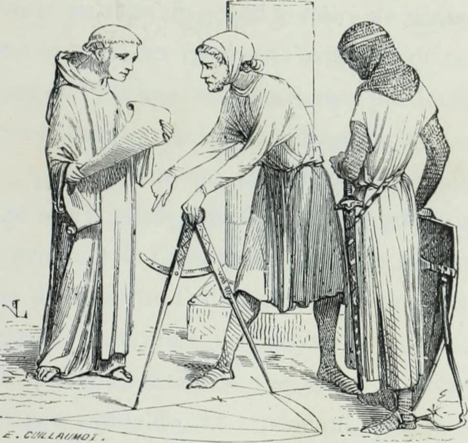 An illustration from Dictionnaire raisonné de l'architecture française du XIe au XVIe siècle, 1858, leaf 8