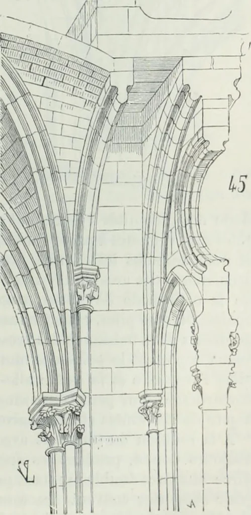 An illustration from Dictionnaire raisonné de l'architecture française du XIe au XVIe siècle, 1858, leaf 82