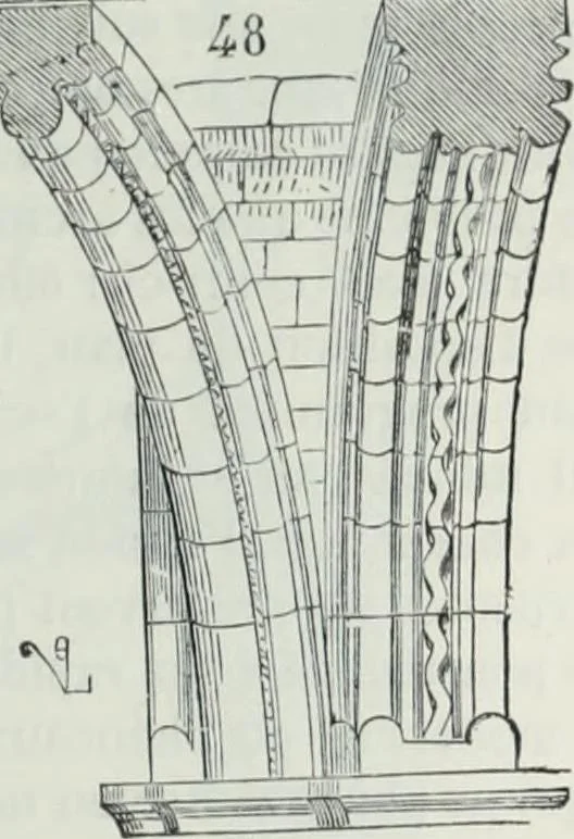 An illustration from Dictionnaire raisonné de l'architecture française du XIe au XVIe siècle, 1858, leaf 84