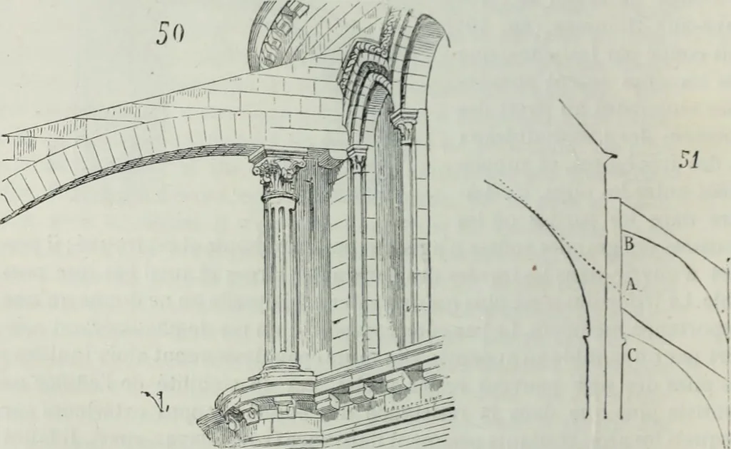 An illustration from Dictionnaire raisonné de l'architecture française du XIe au XVIe siècle, 1858, leaf 87