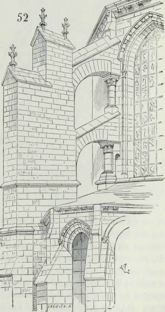 An illustration from Dictionnaire raisonné de l'architecture française du XIe au XVIe siècle, 1858, leaf 88