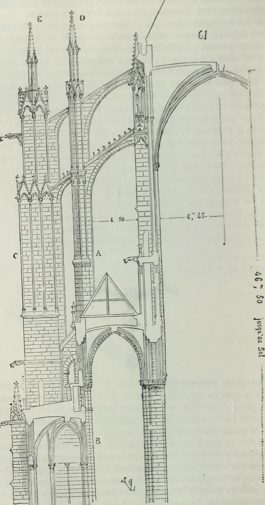 An illustration from Dictionnaire raisonné de l'architecture française du XIe au XVIe siècle, 1858, leaf 95
