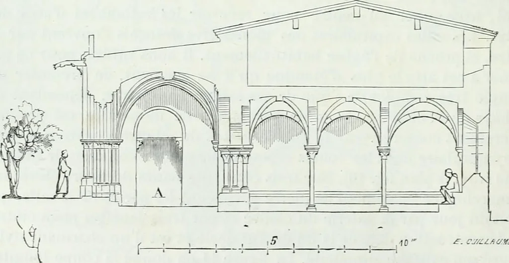 An illustration from Dictionnaire raisonné de l'architecture française du XIe au XVIe siècle, 1858, leaf 101