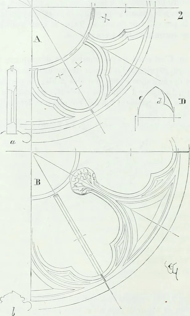 An illustration from Dictionnaire raisonné de l'architecture française du XIe au XVIe siècle, 1858, leaf 13