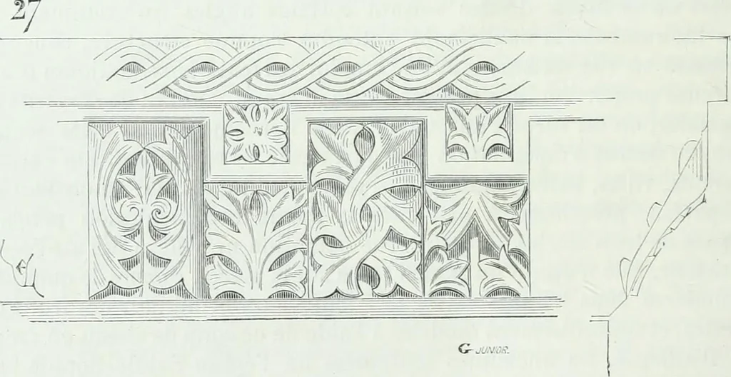 An illustration from Dictionnaire raisonné de l'architecture française du XIe au XVIe siècle, 1858, leaf 185