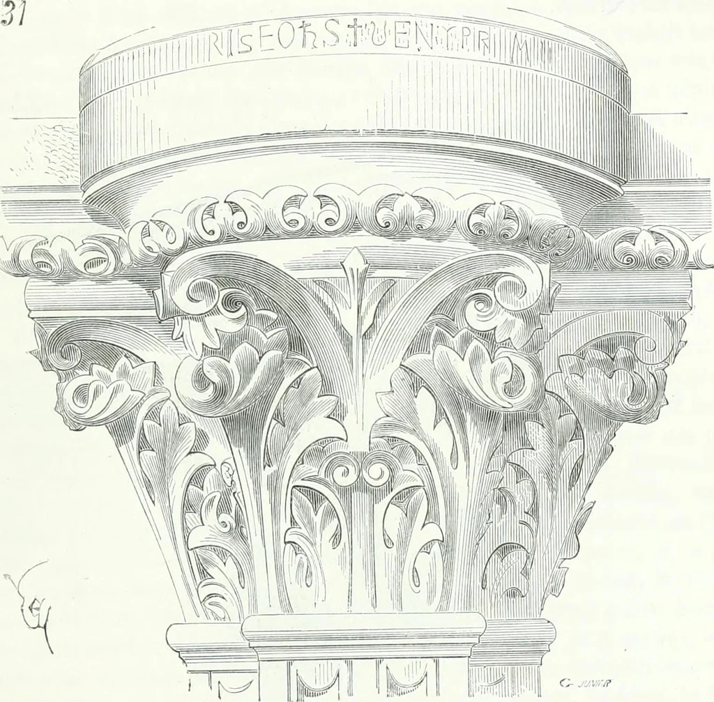 An illustration from Dictionnaire raisonné de l'architecture française du XIe au XVIe siècle, 1858, leaf 192