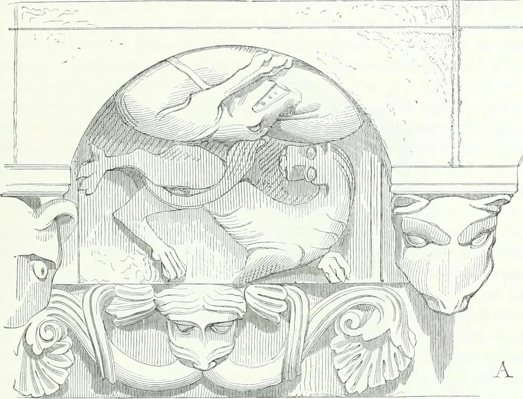 An illustration from Dictionnaire raisonné de l'architecture française du XIe au XVIe siècle, 1858, leaf 196