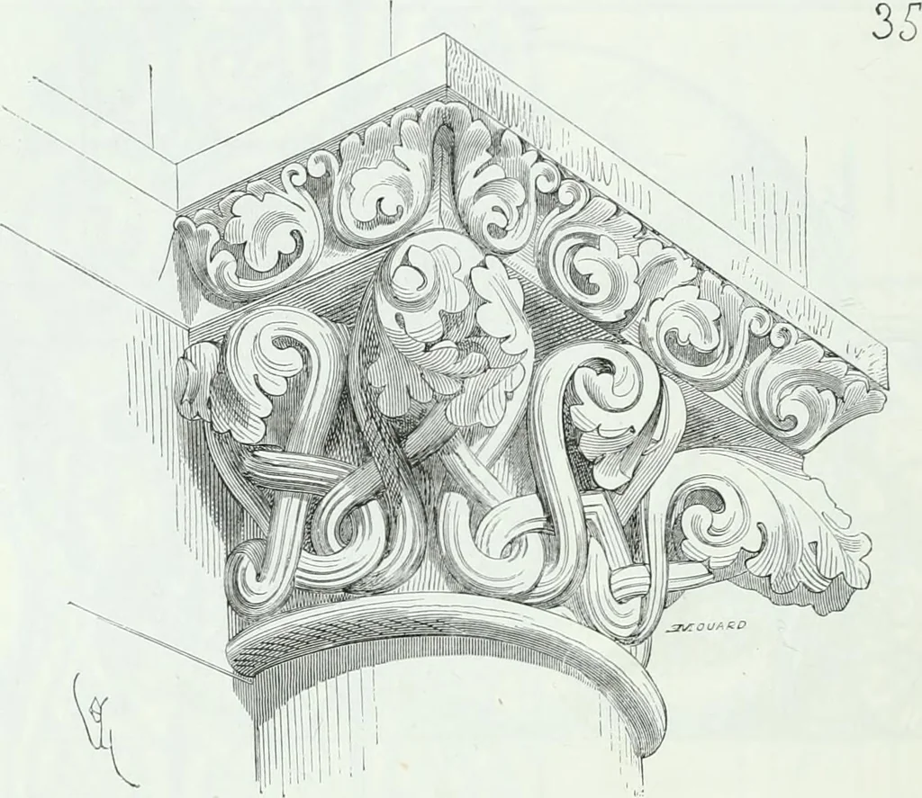 An illustration from Dictionnaire raisonné de l'architecture française du XIe au XVIe siècle, 1858, leaf 197