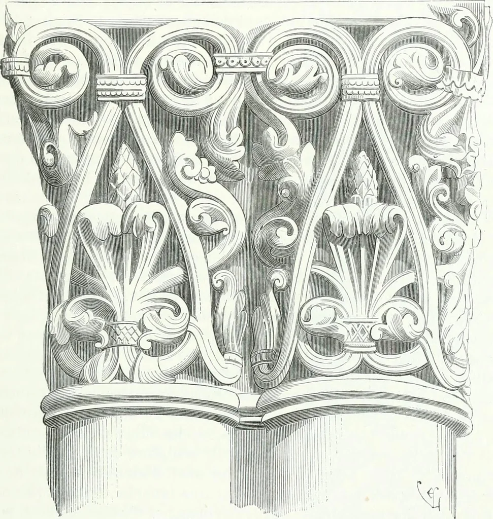 An illustration from Dictionnaire raisonné de l'architecture française du XIe au XVIe siècle, 1858, leaf 216