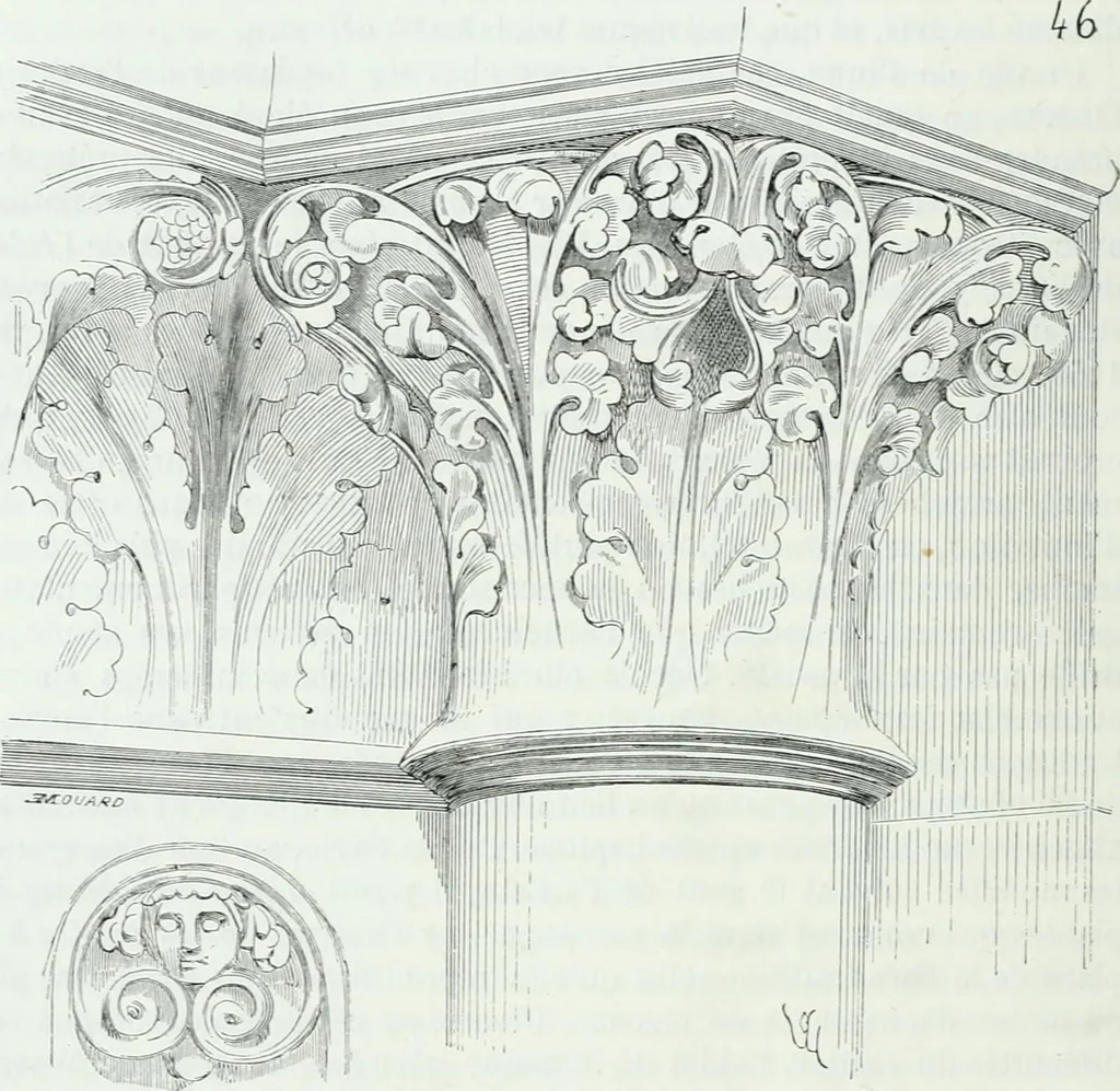 An illustration from Dictionnaire raisonné de l'architecture française du XIe au XVIe siècle, 1858, leaf 221