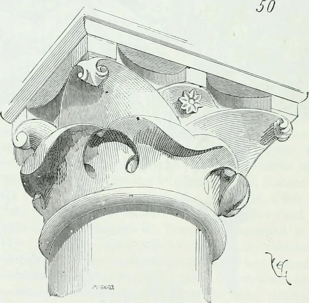 An illustration from Dictionnaire raisonné de l'architecture française du XIe au XVIe siècle, 1858, leaf 227
