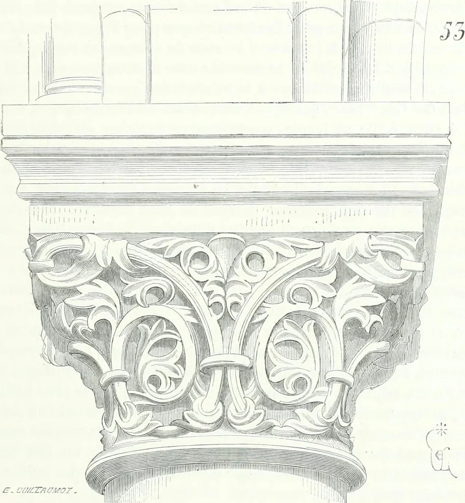 An illustration from Dictionnaire raisonné de l'architecture française du XIe au XVIe siècle, 1858, leaf 232