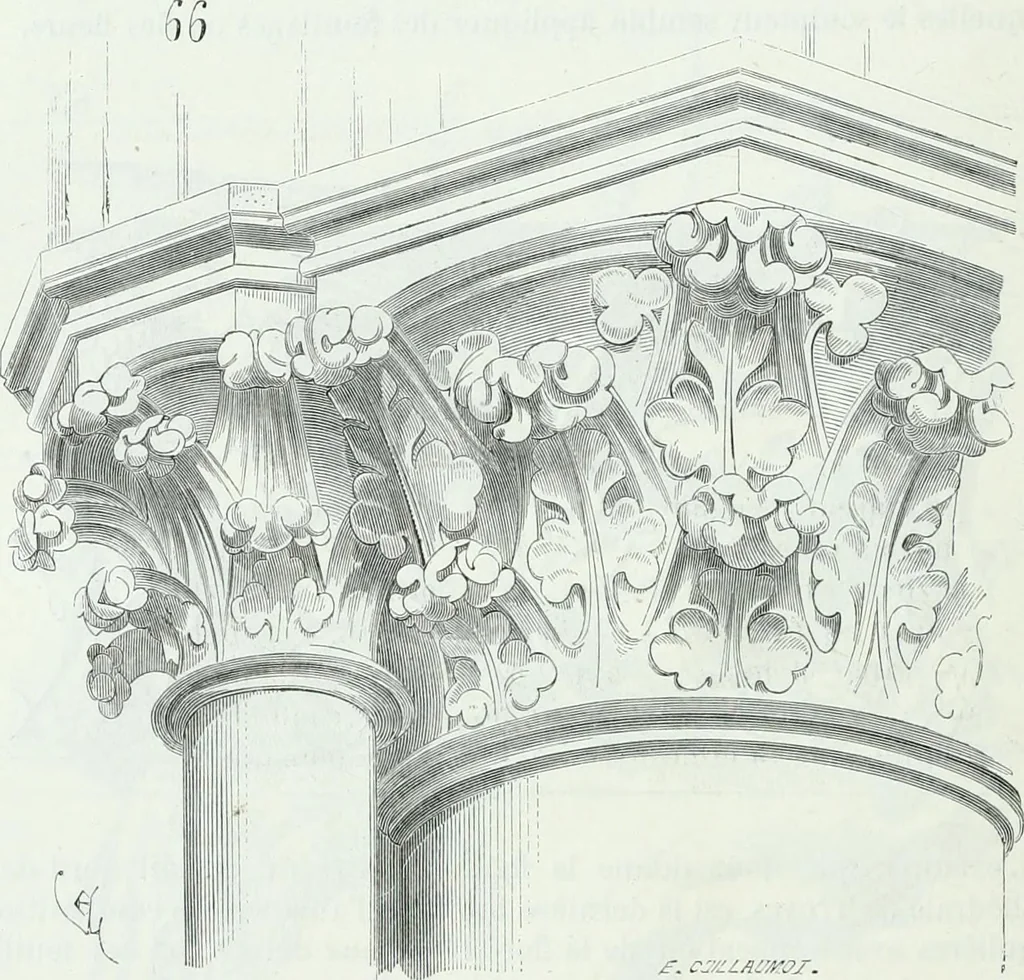An illustration from Dictionnaire raisonné de l'architecture française du XIe au XVIe siècle, 1858, leaf 257
