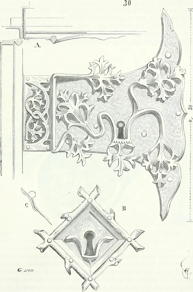 An illustration from Dictionnaire raisonné de l'architecture française du XIe au XVIe siècle, 1858, leaf 340