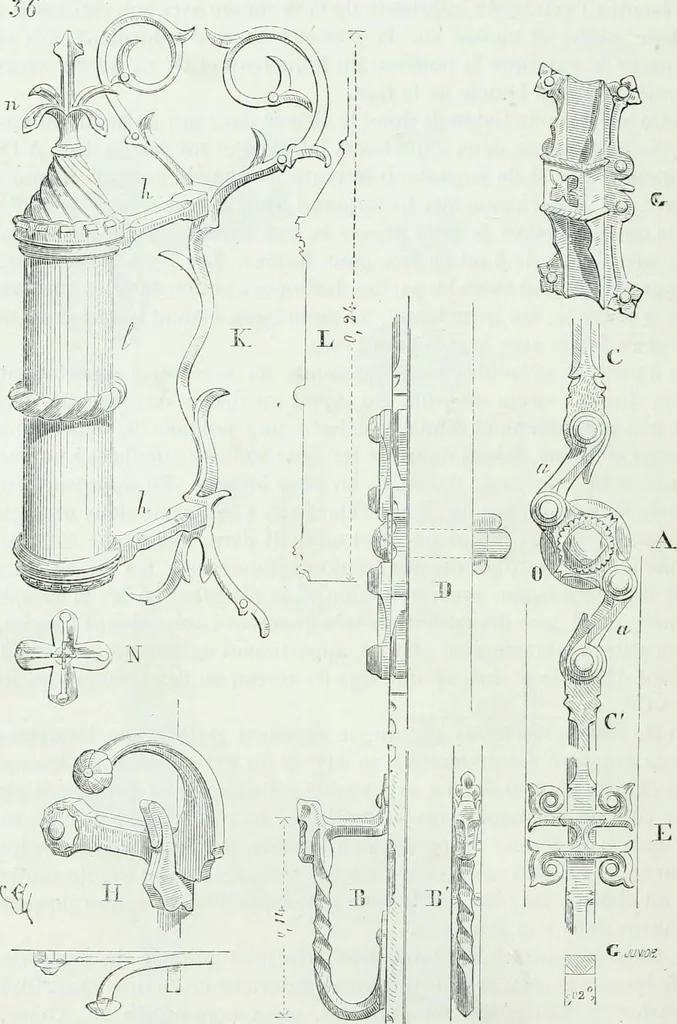 An illustration from Dictionnaire raisonné de l'architecture française du XIe au XVIe siècle, 1858, leaf 349