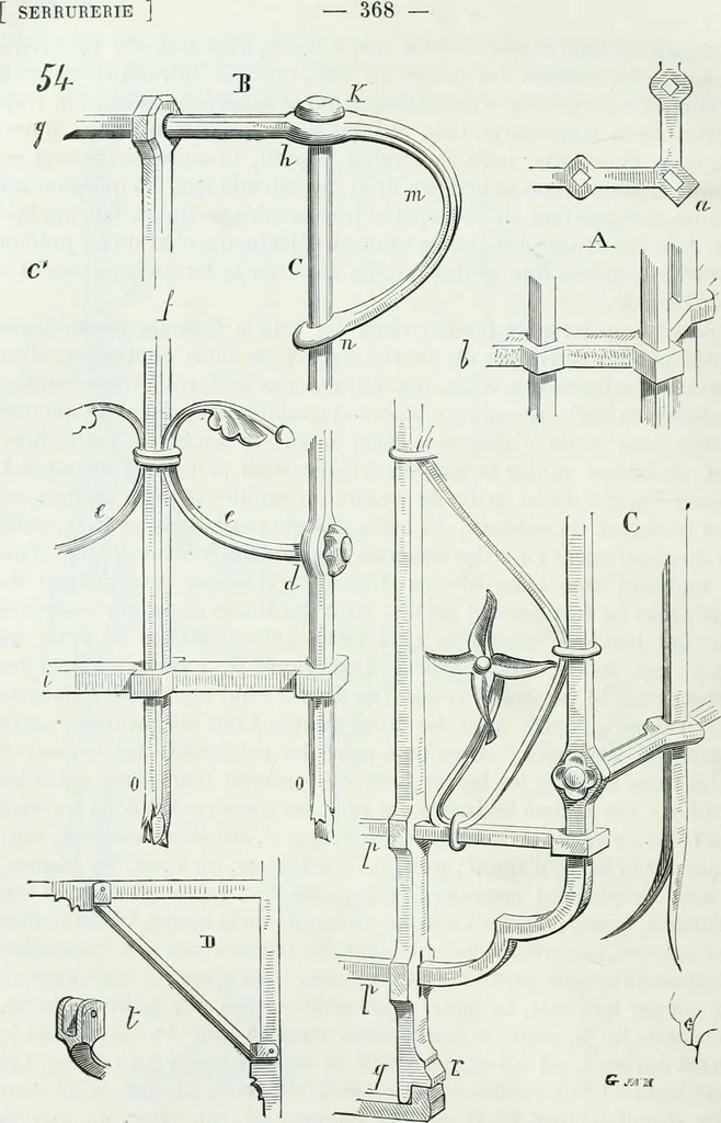 An illustration from Dictionnaire raisonné de l'architecture française du XIe au XVIe siècle, 1858, leaf 375