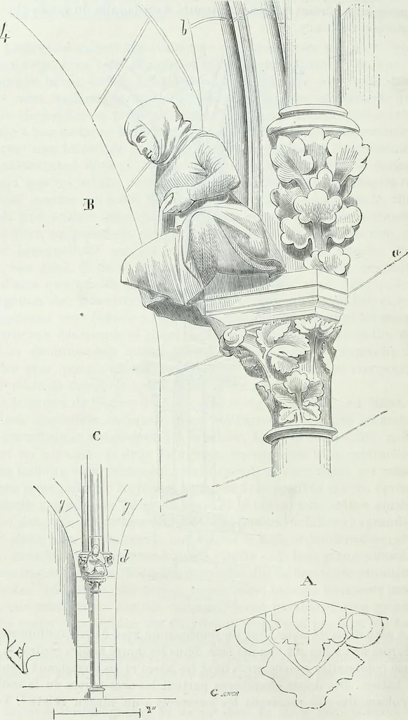 An illustration from Dictionnaire raisonné de l'architecture française du XIe au XVIe siècle, 1858, leaf 453