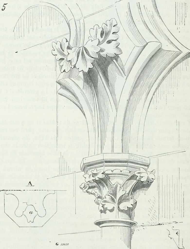 An illustration from Dictionnaire raisonné de l'architecture française du XIe au XVIe siècle, 1858, leaf 455