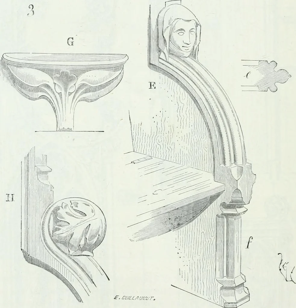 An illustration from Dictionnaire raisonné de l'architecture française du XIe au XVIe siècle, 1858, leaf 473