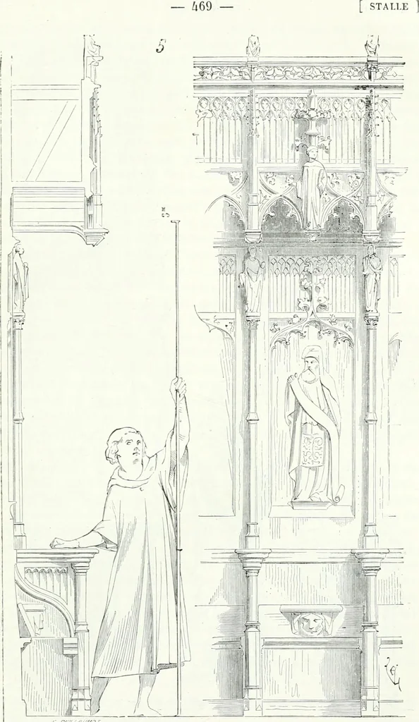 An illustration from Dictionnaire raisonné de l'architecture française du XIe au XVIe siècle, 1858, leaf 476