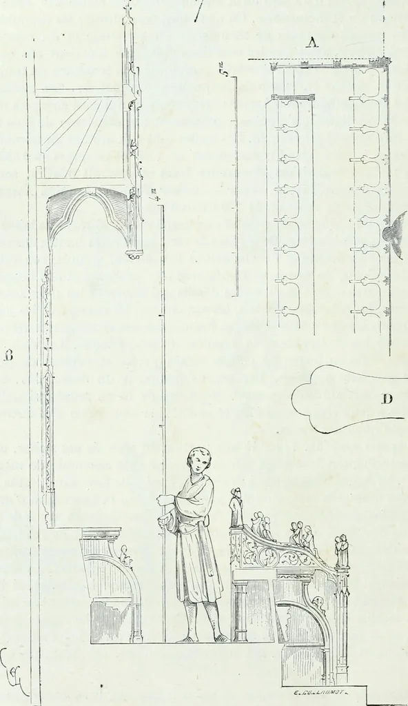 An illustration from Dictionnaire raisonné de l'architecture française du XIe au XVIe siècle, 1858, leaf 479