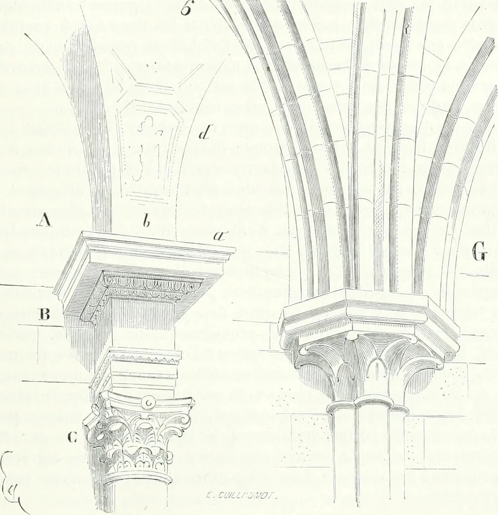 An illustration from Dictionnaire raisonné de l'architecture française du XIe au XVIe siècle, 1858, leaf 502