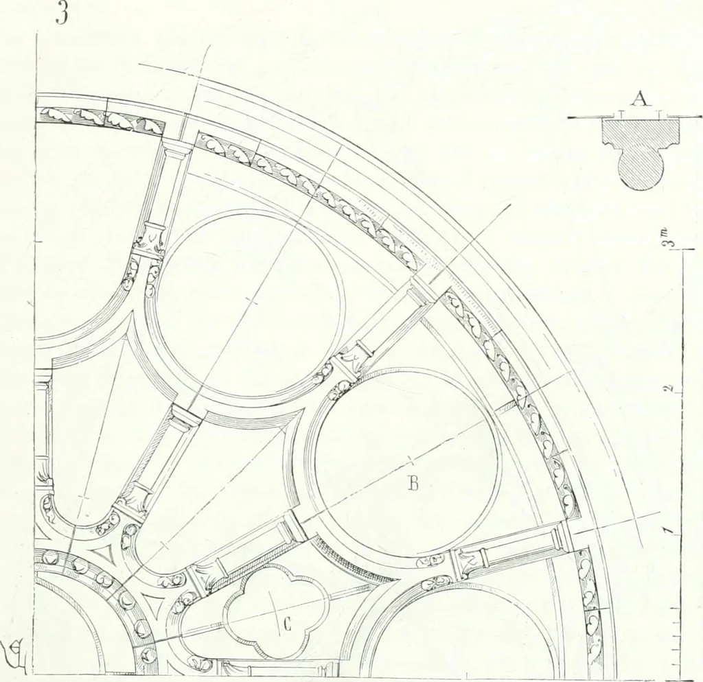 An illustration from Dictionnaire raisonné de l'architecture française du XIe au XVIe siècle, 1858, leaf 52