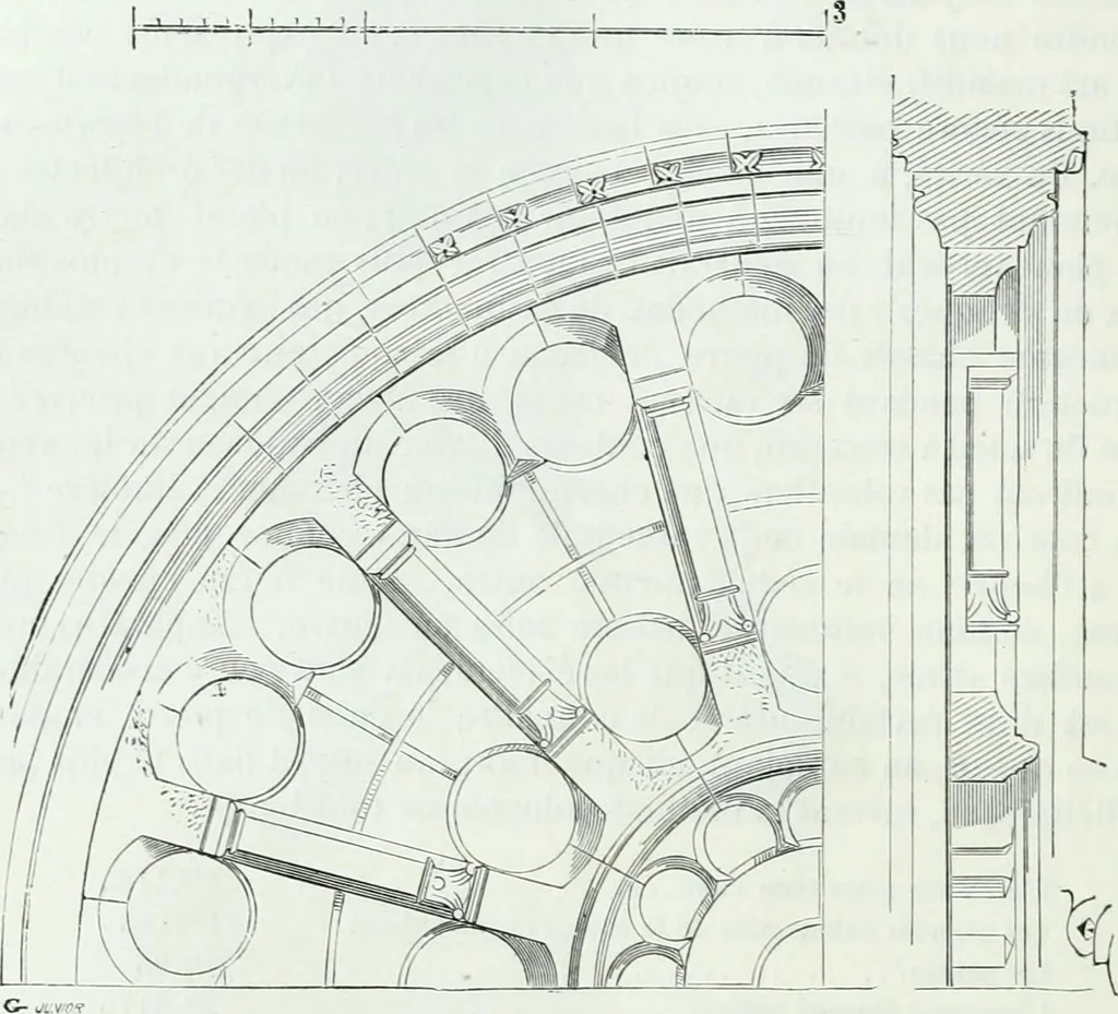 An illustration from Dictionnaire raisonné de l'architecture française du XIe au XVIe siècle, 1858, leaf 57