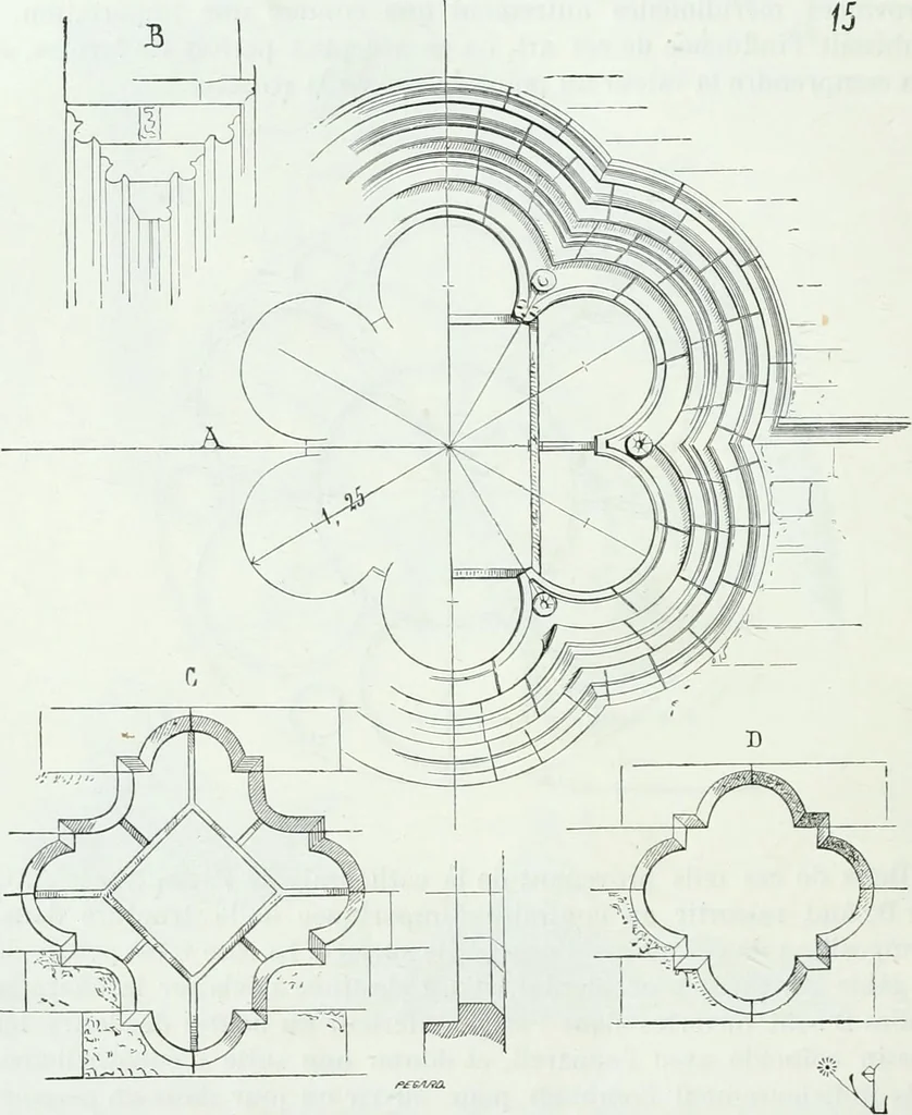 An illustration from Dictionnaire raisonné de l'architecture française du XIe au XVIe siècle, 1858, leaf 75