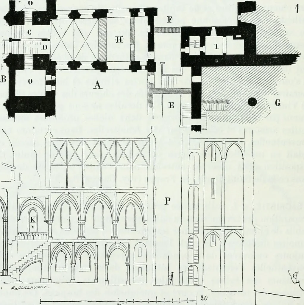 An illustration from Dictionnaire raisonné de l'architecture française du XIe au XVIe siècle, 1858, leaf 77
