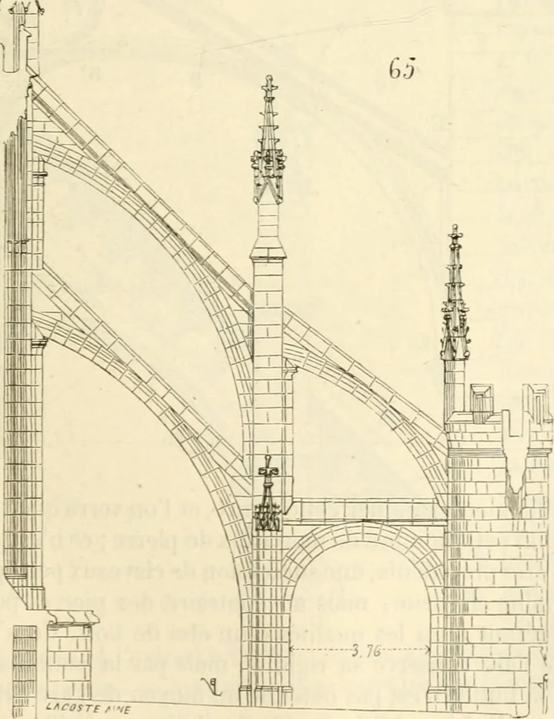 An illustration from Dictionnaire raisonné de l'architecture française du XIe au XVIe siècle, 1858, leaf 100