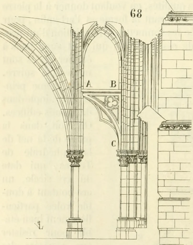 An illustration from Dictionnaire raisonné de l'architecture française du XIe au XVIe siècle, 1858, leaf 103