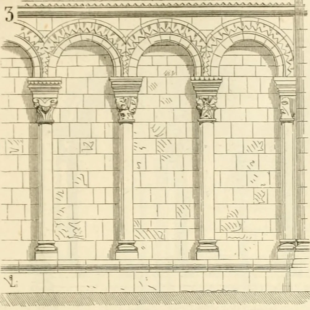 An illustration from Dictionnaire raisonné de l'architecture française du XIe au XVIe siècle, 1858, leaf 116