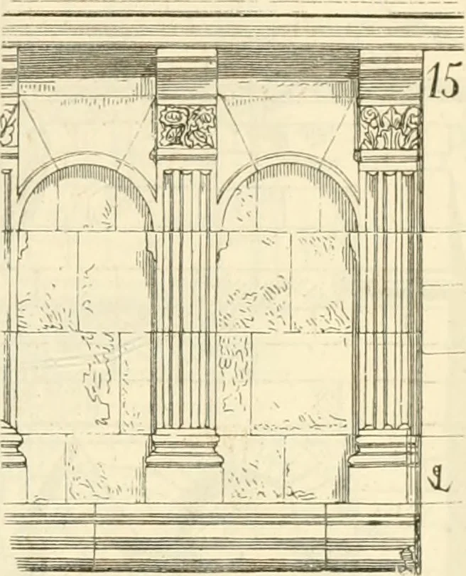 An illustration from Dictionnaire raisonné de l'architecture française du XIe au XVIe siècle, 1858, leaf 124