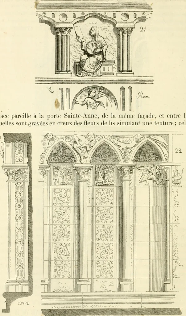 An illustration from Dictionnaire raisonné de l'architecture française du XIe au XVIe siècle, 1858, leaf 129