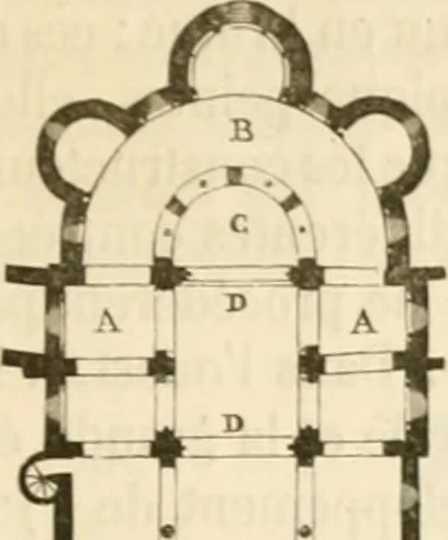 An illustration from Dictionnaire raisonné de l'architecture française du XIe au XVIe siècle, 1858, leaf 194