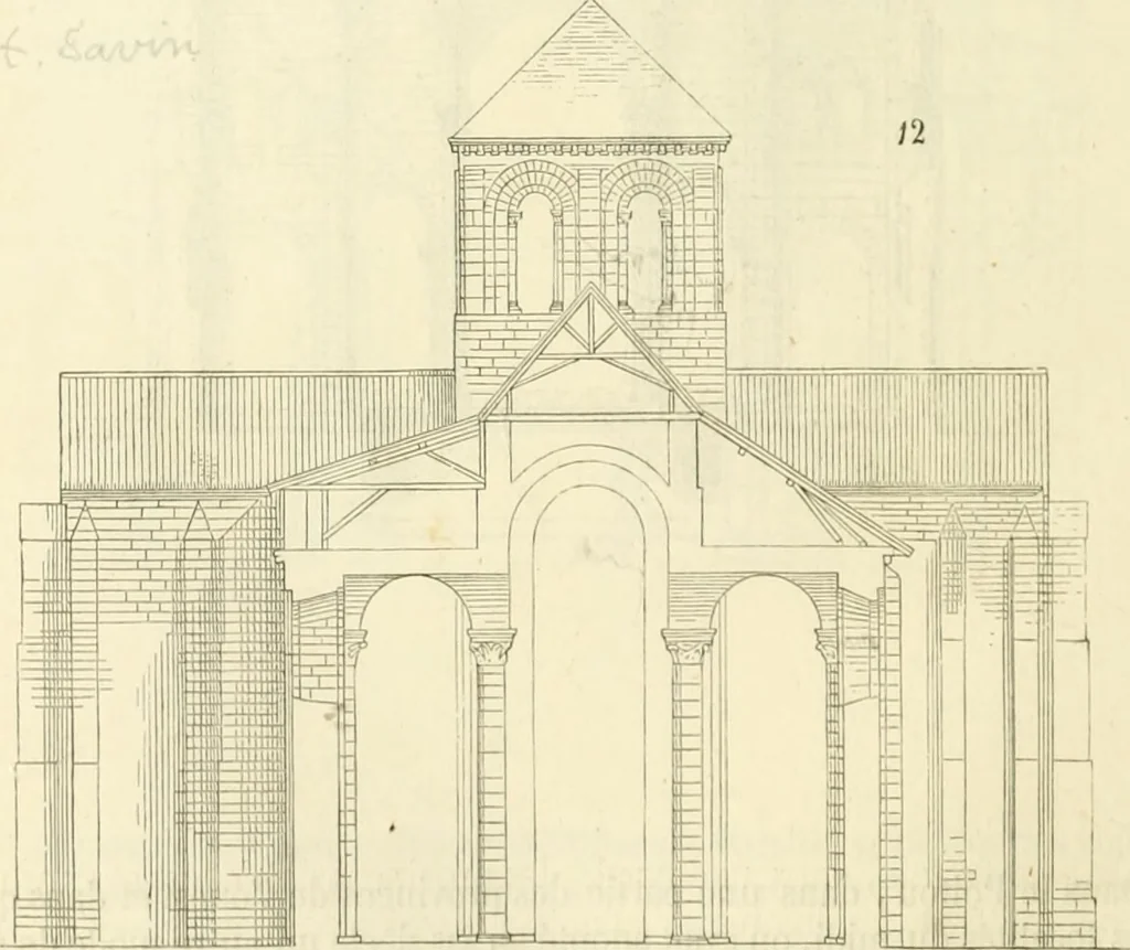 An illustration from Dictionnaire raisonné de l'architecture française du XIe au XVIe siècle, 1858, leaf 201